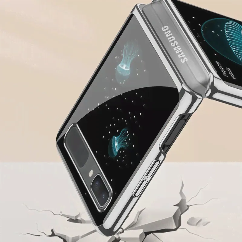 Чехол-книжка Z Flip 3 для Samsung Galaxy Z Flip 3 Z Fold 3, чехол из закаленного стекла с Медузой, чехол для телефона (art.: 3920b39ab6fed)-1