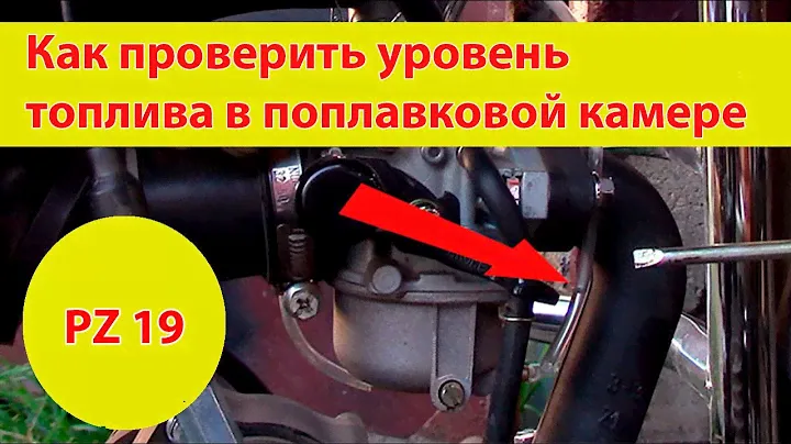 Проверка уровня топлива в поплавковой камере карбюратора PZ 19 на мопеде Альфа
