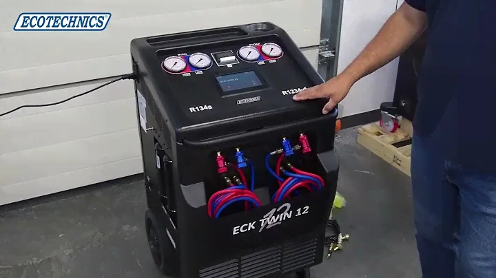 ECK TWIN 12 R134A R1234yf , ECOTECHNICS, DUAL GAS , touch 7' screan , A C system , air conditioning