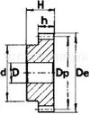 Зубчатая шестерня со ступицей, M=4, Z=10 PM31010 Sati